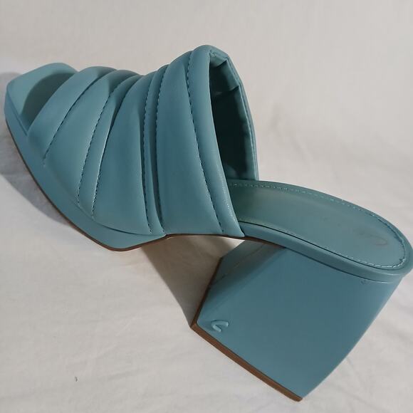 Circus NY by Sam Edelman 9.5 Marlie Platform Sandals Calypso Blue 3 3/4" Heel - Picture 14 of 14